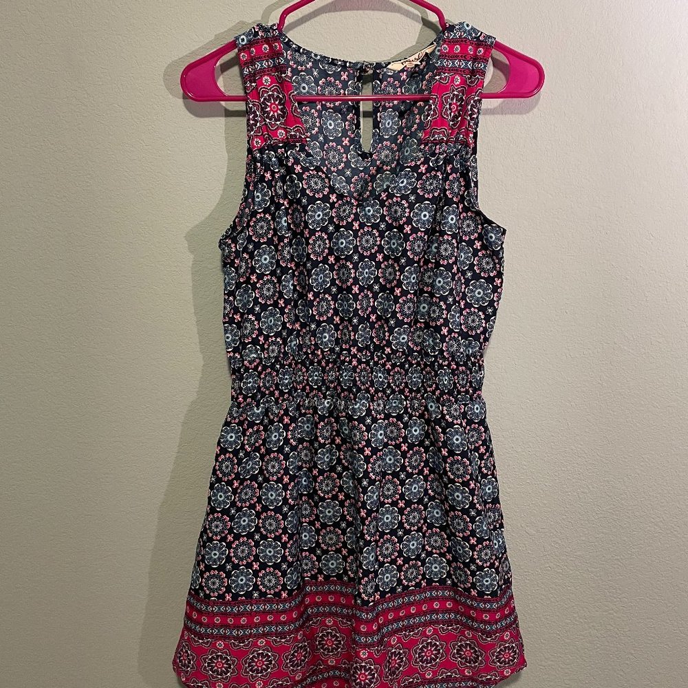 Blush Cinch-Waist dress with Key-Hole Back